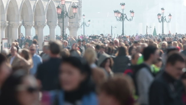 Crowd of people in Venice, timelapse