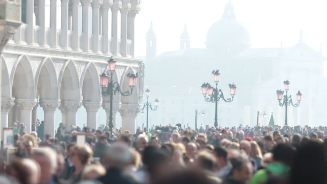 Crowd of people, timelapse