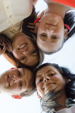group of 4 best friends young people boy & 3 girls Stock Photo | Adobe Stock