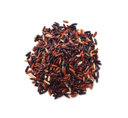 red rice on  background