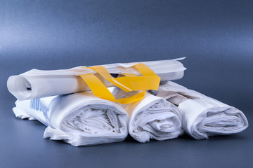 Plastic rolled up bag