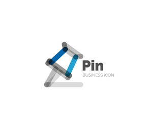 Line minimal design logo pin