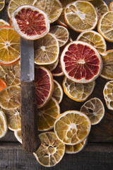 Slices of dried citrus