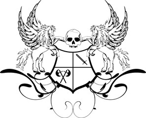 heraldic unicorn coat of arms crest shield4