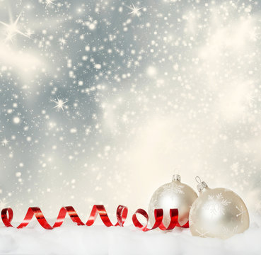abstract Christmas background wity christmas decorations