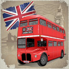 Fototapeta na wymiar London bus