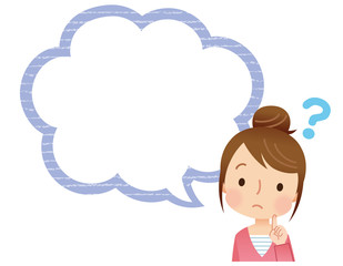 女性　吹き出し　主婦