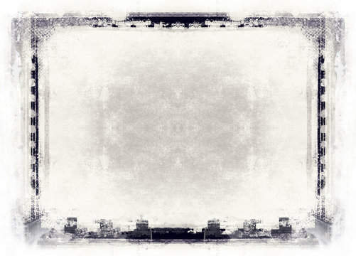 Grunge film frame with space for text or image