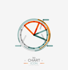 Line graph, chart icon