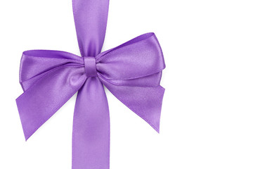 Purple ribbon with bow