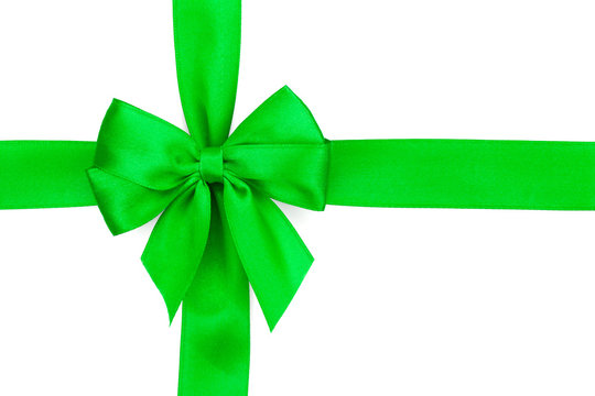 Green Ribbon With Bow