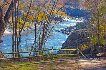 Scenic overlook on Potomac River in Great Fall National Park