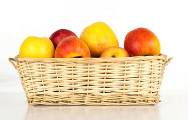 Basket of Apples Isolated on white