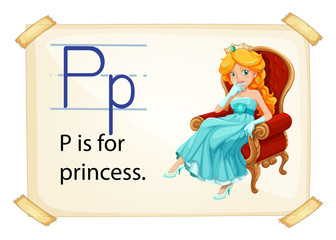 A letter P for princess