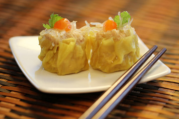 Chinese Steamed Pork and Glass noodles Dumplings, Dim Sum