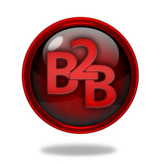 B2B circular icon on white background
