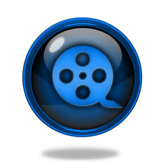 film circular icon on white background