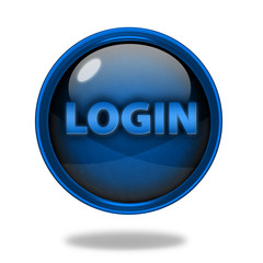 login circular icon on white background