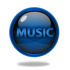 music circular icon on white background