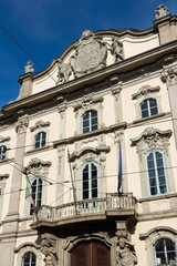 Fototapeta na wymiar Milan - Facade of baroque Palazzo Litta