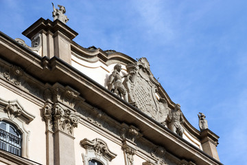 Fototapeta premium Milan - Palazzo Litta, coat of arms on the baroque facade