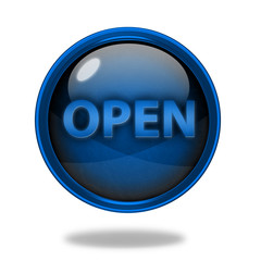 open circular icon on white background