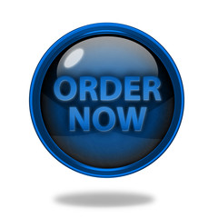 Order now circular icon on white background