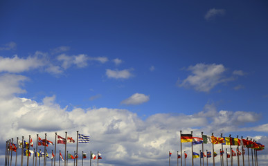 business background of international flags