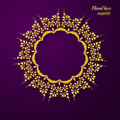 lacy pattern of flowers