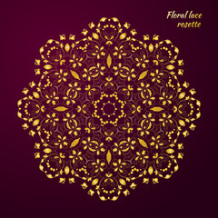 lacy pattern of flowers