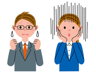 ビジネスマン　ショック　