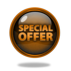 Special offer circular icon on white background