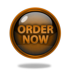 Order now circular icon on white background