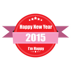 Happy new year 2015  labels vintage