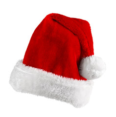 Santa red hat isolated in white background