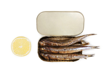 Canned sardines.