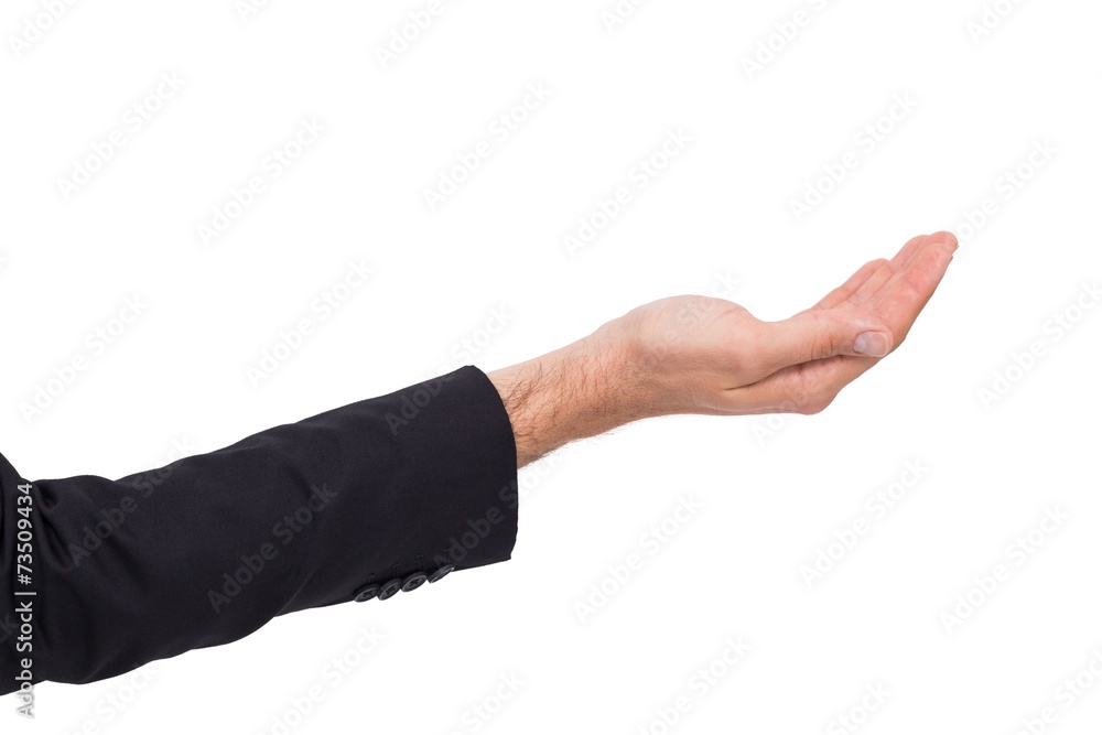 Aufkleber Close up of businessman with empty hand open