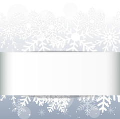 festive christmas background with snowflakes