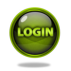 login circular icon on white background