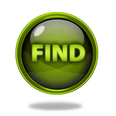 find circular icon on white background