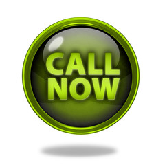 call now circular icon on white background