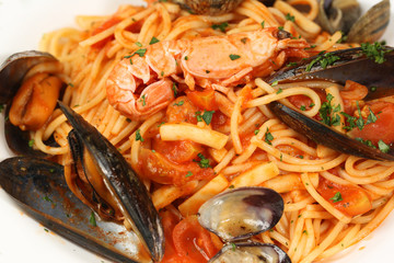 Delicious sea food pasta