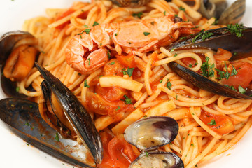 Delicious sea food pasta