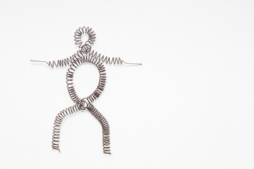 figurine man from a wire