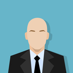 businessman profile icon male portrait flat