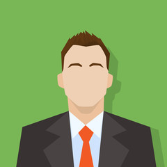 businessman profile icon male portrait flat