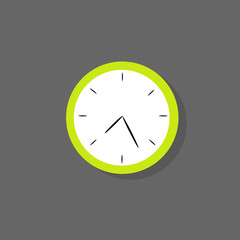 clock icon color flat design vector