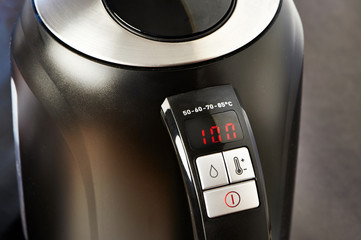 Modern teapot with information digital display