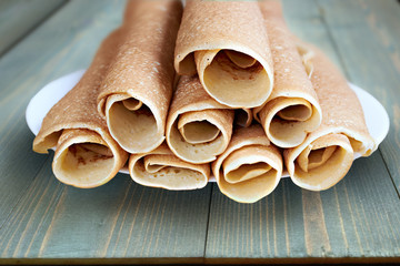 pancakes made from wheat flour on a plate