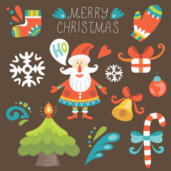 Christmas set with Santa